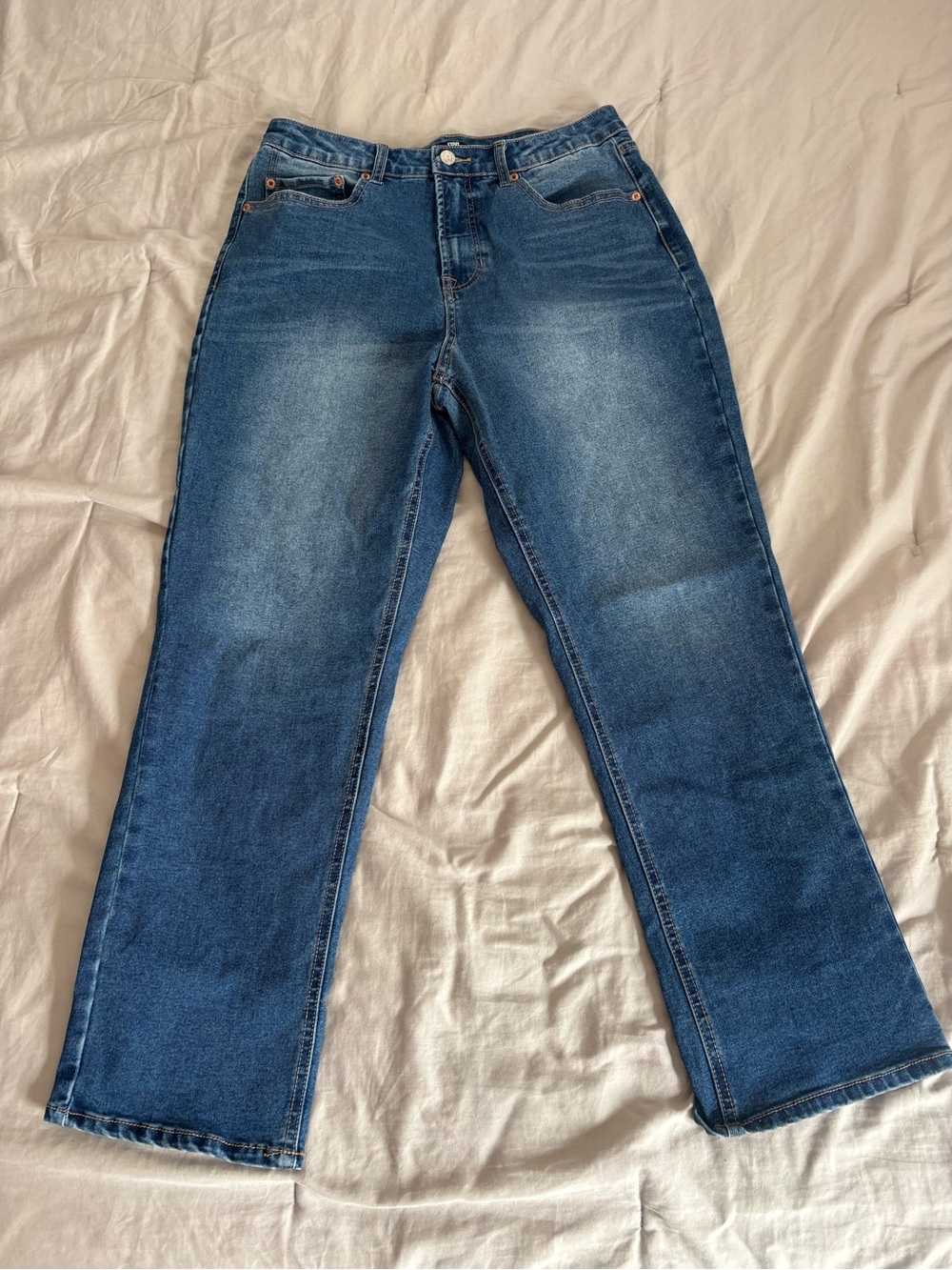 Frye Medium Wash Straight Leg Denim Jeans